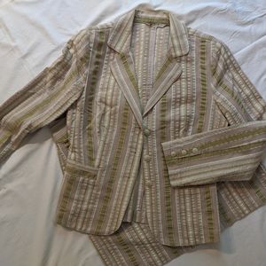 CABI seersucker multi color jacket blazer #308